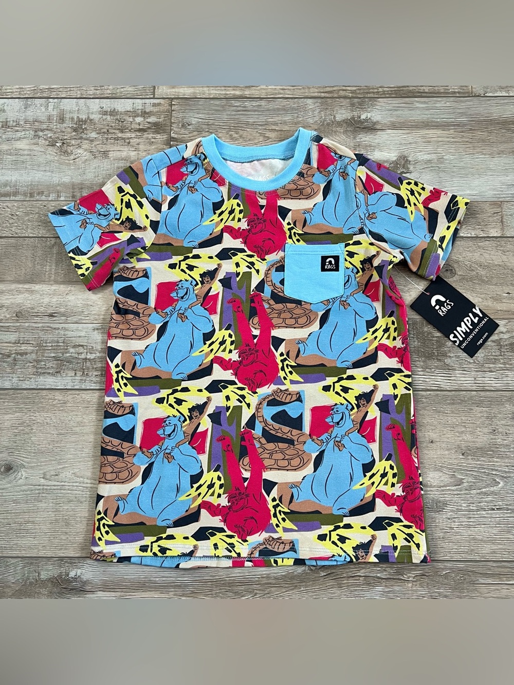 NWT Rags X Disney Jungle Book Pocket Shirt Size 5/6